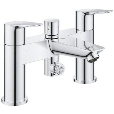 Grohe Bauedge Chrome 1/2" Two-Handled Deck-Mounted Bath/shower Mixer Tap25217001 from B&Q