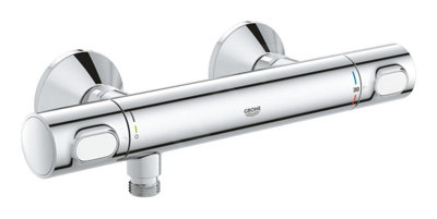 Grohe Precision Flow Thermostatic Shower Mixer, Safestop, Chrome (34840000)