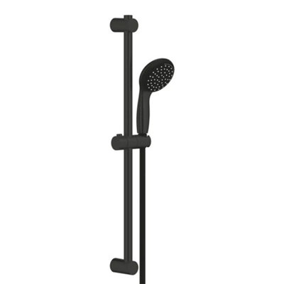 Grohe Vitalio Start 100 2-Jet Shower Set With BarMatte Black (279482430) from B&Q
