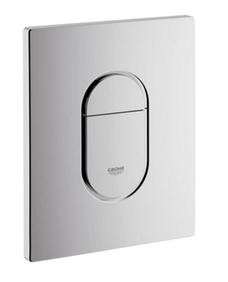 Grohe Arena Cosmopolitan Flush PlateChrome (38844000) from B&Q