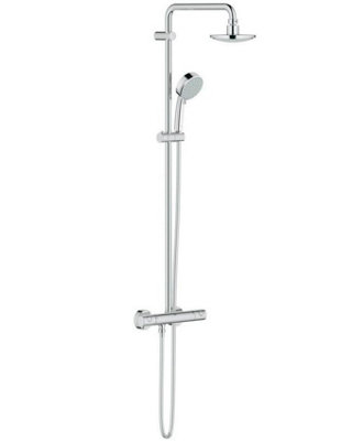 Grohe Tempesta Exposed Thermostatic Bar Mixer Shower Diverter Overhead Rose