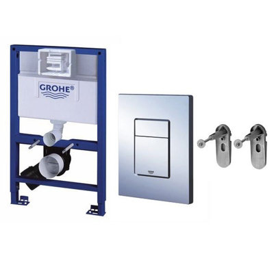 Grohe 118152 Rapid Sl 3 In 1 Wc Set Incl. 1.0M Concealed Frame Cistern Plate from B&Q