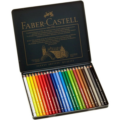 Faber-Castell Polychromos Colour Pencils, Tin оf 24 (110024) - Image 9