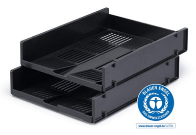 Durable Optimo Recycled Plastic Stackable Letter Tray File - A4+ Grey