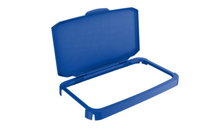 Durable Blue Hinged Bin Lid - Recycling Bin Lid - Food Safe - Durabin 60L