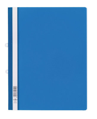 Durable Clear View Project Folder Report File + Filing Strip25 PackA4 Blue from B&Q