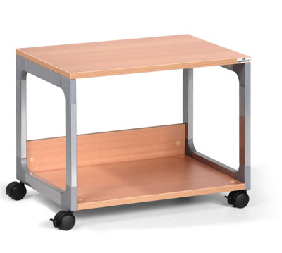Durable  Multi Function Office Trolley 48 - Includes 2 Shelves - Beech - Image 5