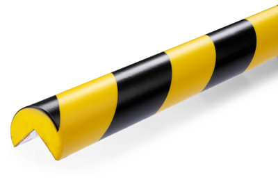Durable Corner Protection Profile C25RSelf-AdhesiveProtection Strip Has A Length Of 1 MetrePack Of 5Yellow Or Black from B&Q