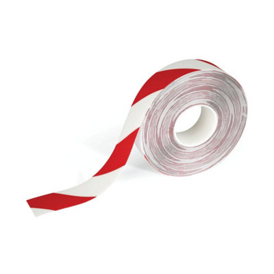 Durable Duraline Heavy Duty Floor Marking Tape 30m RedWhite 1021132 - Image 2