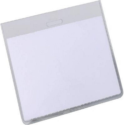 Durable Security Badge 60 X 90mm Transparent Pack Of 20 Badges Includes Blank Insert Cards Perfect For Events And Visitor from B&Q