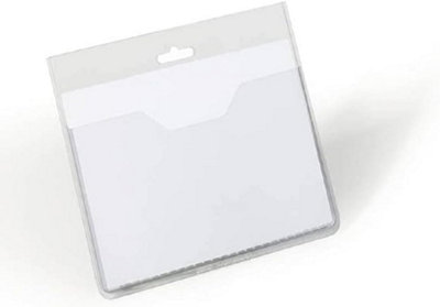Durable Visitor Name Badge 60 X 90mm TransparentPack Of 20 BadgesIncludes Blank Insert CardsIdeal For Events And Visitor from B&Q
