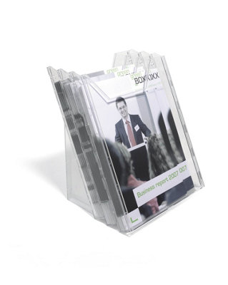 Durable Combiboxx A4 Set 3 Tray Table Top Or Wall Mounted Literature Holder Transparent Set Of 3 Trays from B&Q