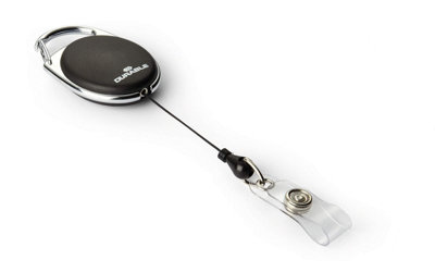 Durable STYLE Secure Retractable Clip Badge Reel for ID PK10 Black - Image 15