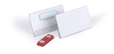Durable Conference Magnet Name Tag Badge Holders + Inserts | 25 Pack | 40 X 75Mm - Image 4