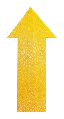 Durable  Heavy Duty Floor Marking Arrow Shape - 10 Pack - Yellow - Image 6