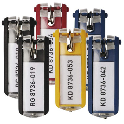 Durable Key Clips Organisational Label Hooks24 PackAssorted from B&Q
