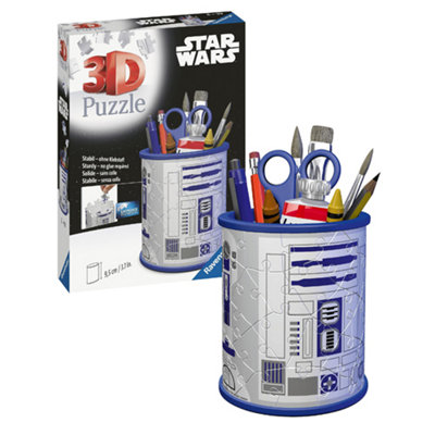 Star Wars R2D2 Pencil Holder 3D Puzzle, 54Pc – Brand New And Sealed
