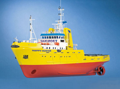 Happy Hunter Salvage Tug Boat with Fittings 1:50 Krick Robbe RC Model Kit - Image 3