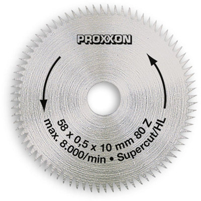Proxxon Super-Cut Blade For Ks230E58mm X 0.5mm X 10mm 80T from B&Q