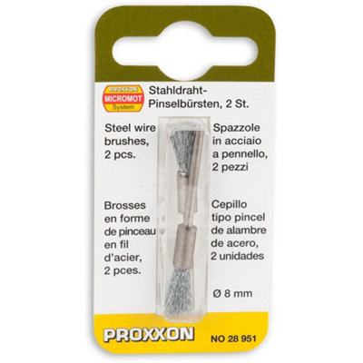 Proxxon End Wire BrushSteel 8mm (Pkt 2) from B&Q