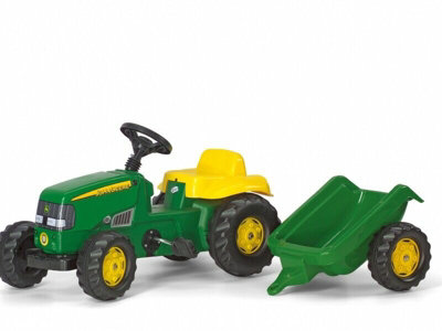 John Deere Kids Tractor and Trailer - Green Ride-On Toy for Outdoor Play - Ages 2.5-5 - Image 8