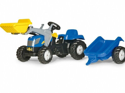 Rolly Toys Rolly New Holland Tvt 190 Tractor Functional Frontloader Trailer Childrens Toy from B&Q