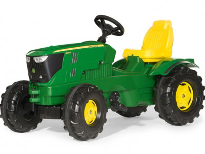 John Deere 6210R Ride-On Tractor Toy - Kids Age 3-8 - Plastic/Metal - Extra Large Wheels - Image 13