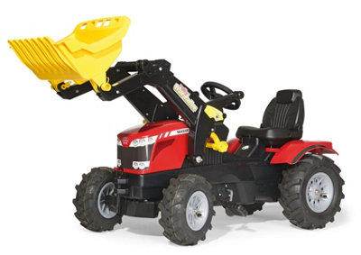 Rolly Unisex Red Massey Ferguson 8650 Tractor With Frontloader & Pneumatic Tyres In Size 3 - Image 5
