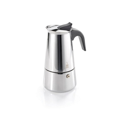 B&Q -  Emilio Espresso Maker 2 Cup Stainless Steel Percolator