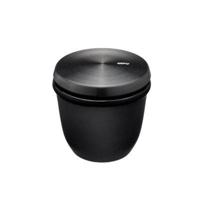 Gefu X-Plosion Salt Or Spice Pot With Wooden Spoon Black (150 Ml) from B&Q