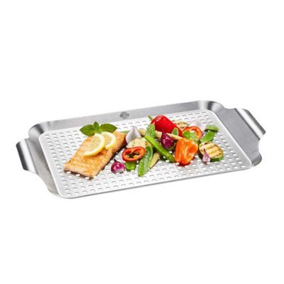 Gefu Bbq Large Grill Pan Stainless Steel Grilling Tray from B&Q
