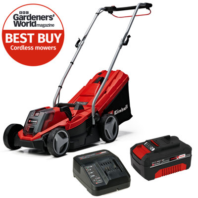 Einhell 33Cm Cordless Lawn Mower 18V Rotary Lawnmower Pxc With Battery And Charger 30L Brushless Ge-Cm 18/33 Li Kit from B&Q