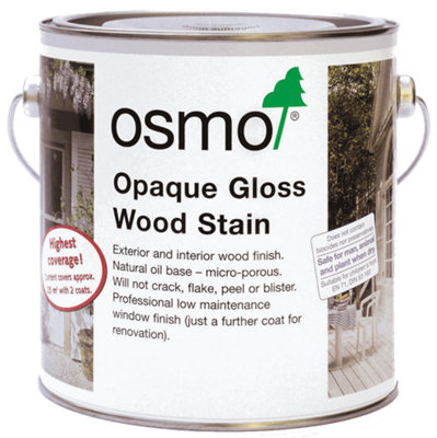 Osmo Opaque Gloss Woodstain 2104 White5Ml from B&Q