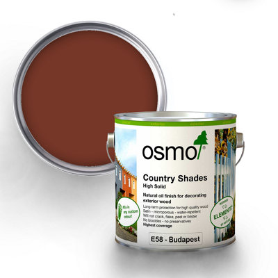 Osmo Country Shades Opaque Natural Oil Based Wood Finish For Exterior E58 Budapest 2.5L from B&Q
