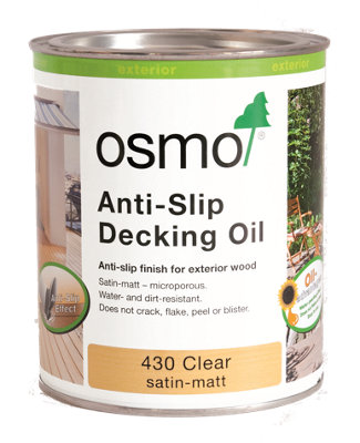 Osmo Anti-Slip Decking Oil 430 Clear Satin750Ml from B&Q
