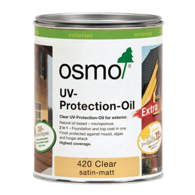 B&Q -  Uv-Protection Oil Extra 420 Clear Satin125Ml