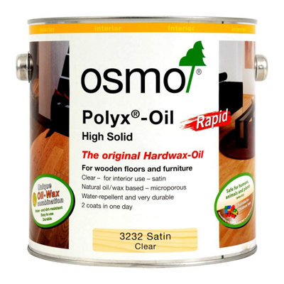 Osmo Polyx Oil Rapid Clear Satin 2.5 Litre (3232) from B&Q