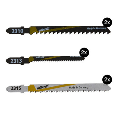 Wolfcraft Professional Jigsaw Blade Long-Lasting Quality Set For Woodworking,6Ps from B&Q