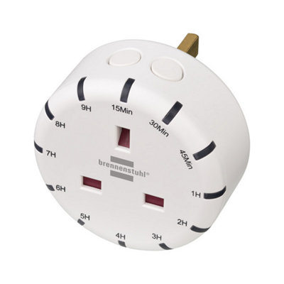 Brennenstuhl Electronic Countdown Timer 13A Mains Plug In Digital Timer Switch Socket Plug from B&Q