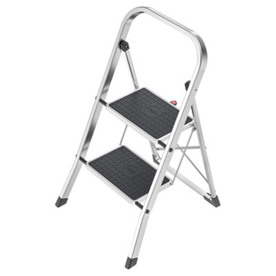 Hailo K60 Aluminium Folding Step Stool2 Steps from B&Q