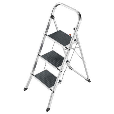 Hailo K60 Aluminium Folding Step Stool3 Steps from B&Q