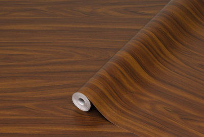 D-C-Fix Woodgrain Makeover Walnut Sticky Back Plastic Furniture Worktop Self Adhesive Wrap 1M X 45Cm from B&Q