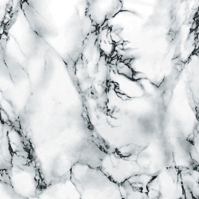 D-C-Fix Marmi Matt White Marble Effect Self-Adhesive Film (L)2M (W)450mm