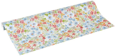 B&Q -  Colourful Flower Print Sticky Back Furniture Wrap (L)200Cm (W)45Cm