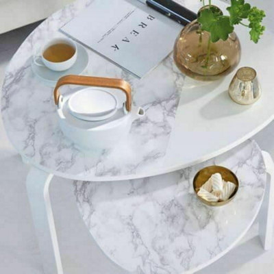 D-C-Fix Marble Grey White Self Adhesive Kitchen Worktop Vinyl Sticky Back Plastic Vinyl 1M X 67.5Cm