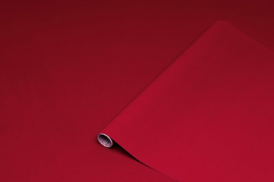 D-C-Fix Red Velour Plain Vinyl Film Wrap Sticky Back Plastic Self Adhesive 1M X 45Cm from B&Q