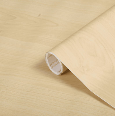 D-C-Fix Light Maple Wood Woodgrain Sticky Back Plastic Self Adhesive Vinyl 1M X 45Cm from B&Q