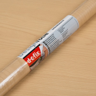 B&Q -  Beech Wood Sticky Back Furniture Wrap (L)200Cm (W)45Cm
