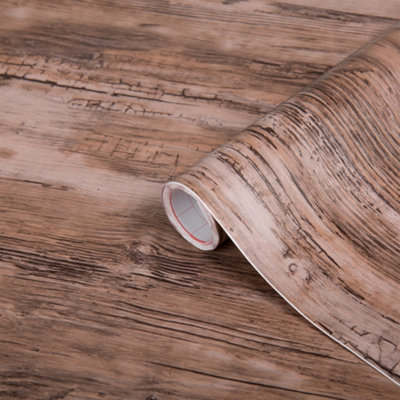 D-C-Fix Rustic Wood (5424) Sticky Back Furniture Wrap (L)5M (W)90Cm from B&Q