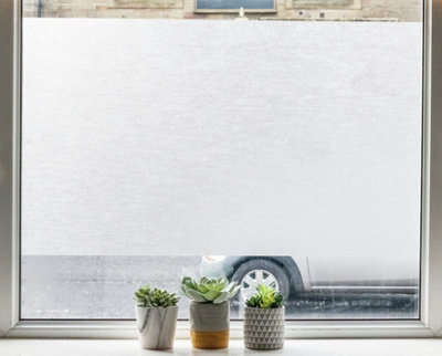D-C-Fix Frosted Linen Glass Window Static Cling Vinyl Film Self Adhesive 1.5M X 45Cm from B&Q